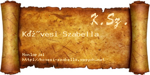 Kövesi Szabella névjegykártya